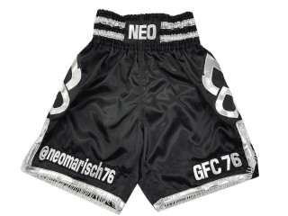 Personalized Black Boxing Shorts , Create Boxing Shorts : KNBXCUST-2037